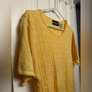 Sag Harbor Mustard Knit Top